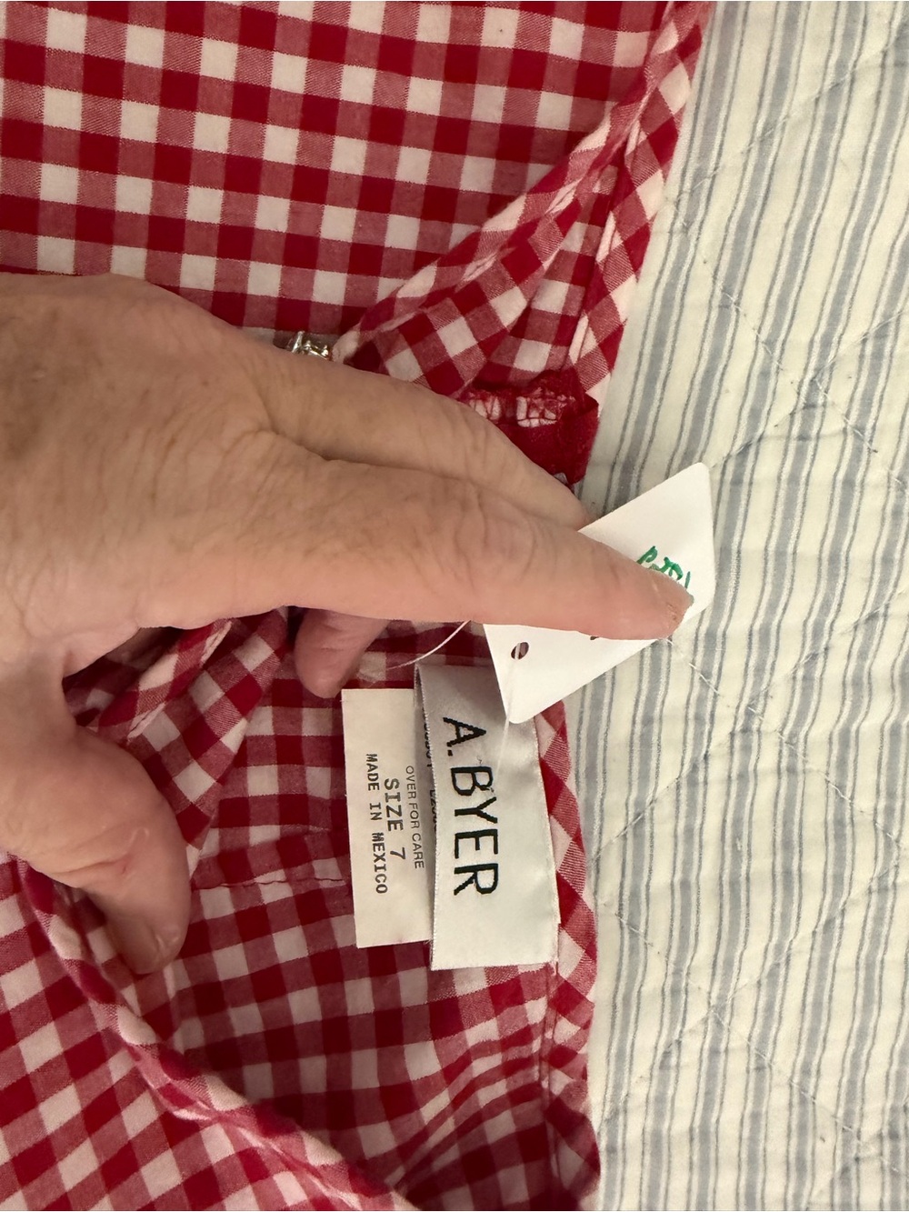 A. Byer Red Gingham Women's Skort - Classic Summer Style size 7 - Picture 4 of 6
